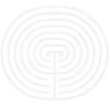 Divinum labyrinth sigil in white